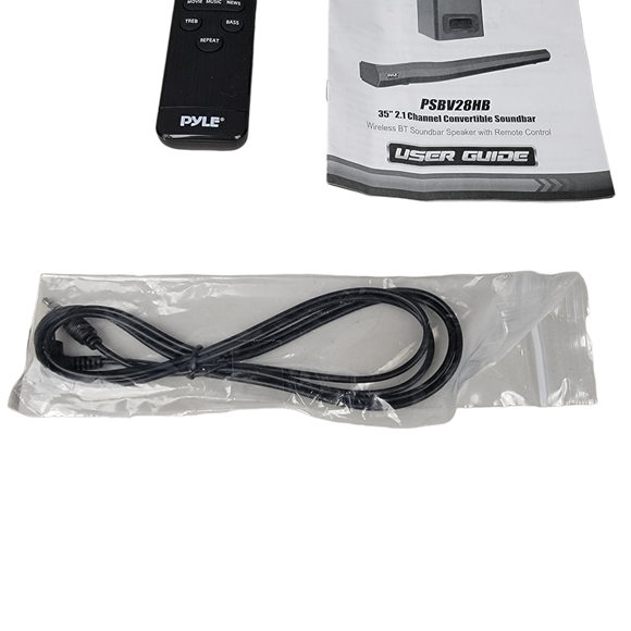 Pyle 35" 2.1 Channel Convertible Soundbar Wirless BT Soundbar Speaker w Remote - Picture 4 of 16
